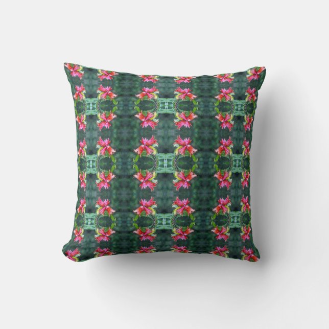 Pomegranates Growing Throw Pillow (Front)