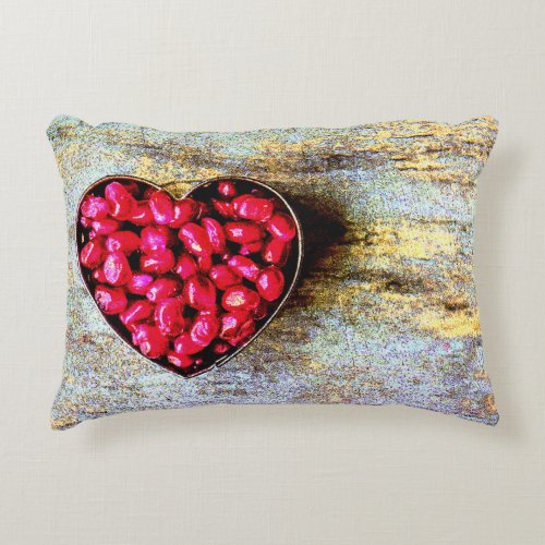 Pomegranates Heart Fruit Cute Photo Buy Now Accent Pillow