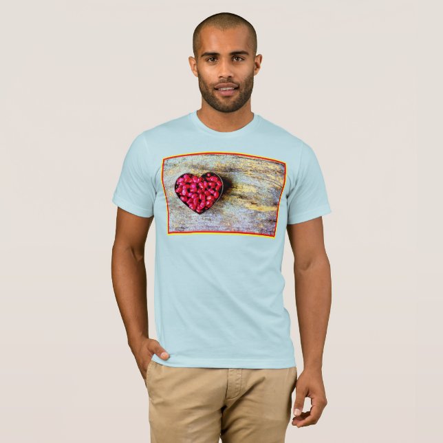 "Pomegranates Heart Fruit" Cute Photo. Buy Now T-Shirt (Front Full)