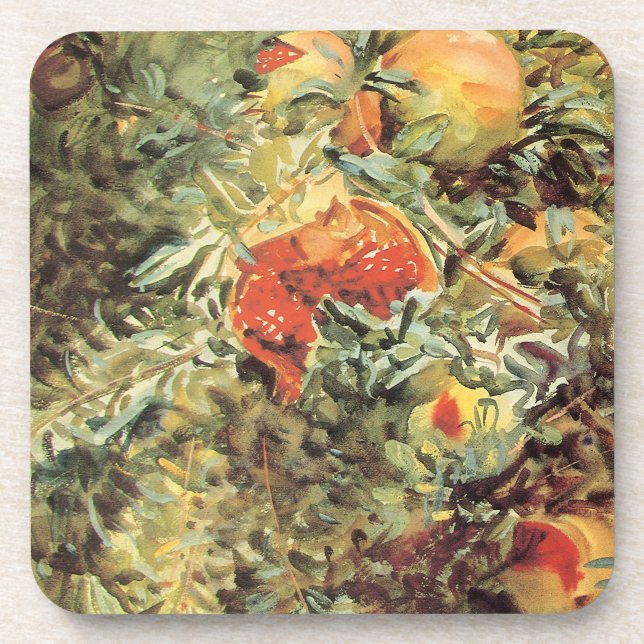 Pomegranates II by John Singer Sargent Beverage Coaster (Front)