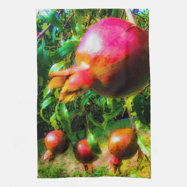 Pomegranates on the Tree Kitchen Towel (Vertical)