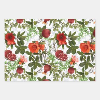 Pomegranates & Vines Wrapping Paper Sheets by LilithDeAnu at Zazzle