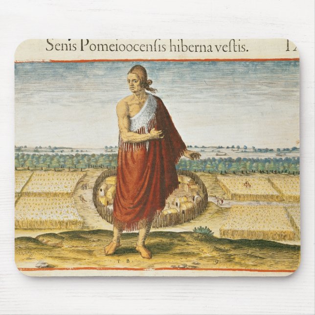 Pomeiooc Elder in a winter garment Mouse Pad (Front)