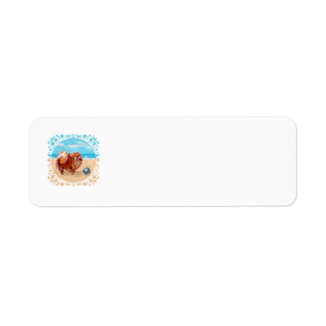 Pomeranian at the Seashore Label (Front)