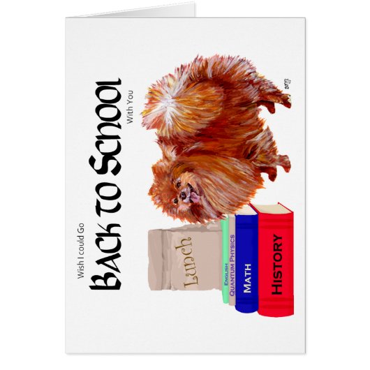 Pomeranian Back to School Cards (Front)