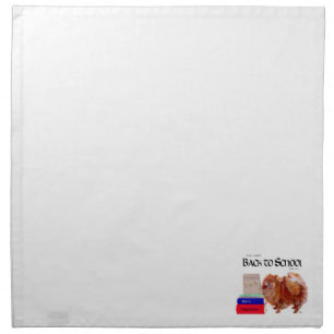 Pomeranian Back to School Cloth Napkin