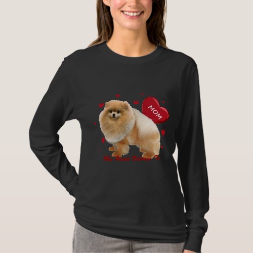 Pomeranian Belongs To Mom T_Shirt