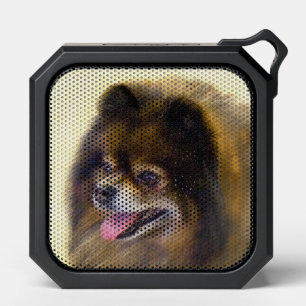 Pomeranian Black and Tan Painting Original Dog Art Bluetooth Speaker
