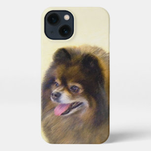 Pomeranian Black and Tan Painting Original Dog Art iPhone 13 Case