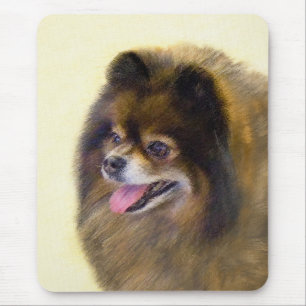 Pomeranian Black and Tan Painting Original Dog Art Mouse Pad