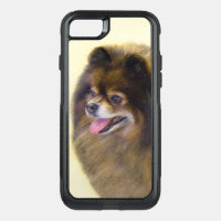 Pomeranian Black and Tan Painting Original Dog Art