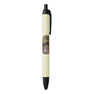 Pomeranian Black and Tan Painting Original Dog Art Pen