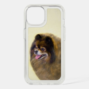 Pomeranian Black and Tan Painting Original Dog Art iPhone 15 Case