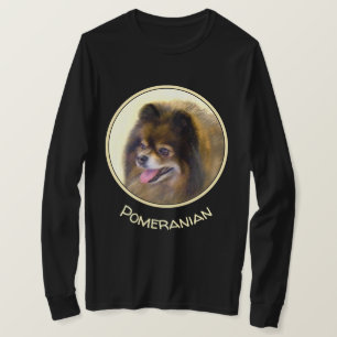 Pomeranian Black and Tan Painting Original Dog Art T-Shirt
