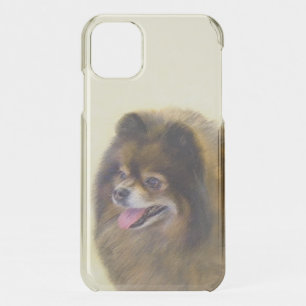 Pomeranian Black and Tan Painting Original Dog Art iPhone 11 Case