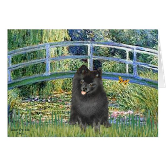 Pomeranian (black) - Bridge Cards (Front Horizontal)
