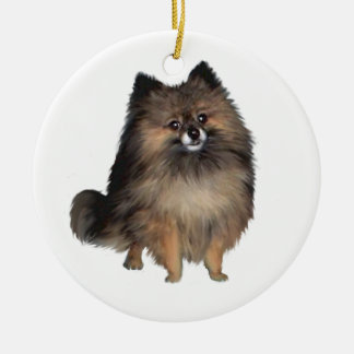 Pomeranian -  brindle ceramic ornament