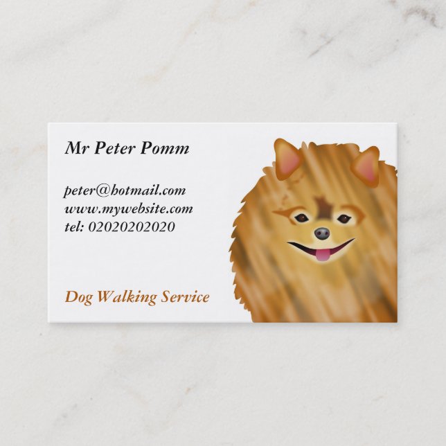 Pomeranian Business Card (Front)