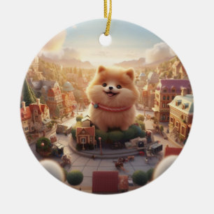 Pomeranian christmas,dog memorial gift,dog lover ceramic ornament