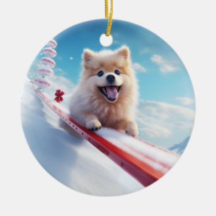 Pomeranian christmas,dog memorial gift,dog lover ceramic ornament