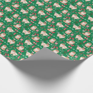 Pomeranian Christmas Dog wrapping paper