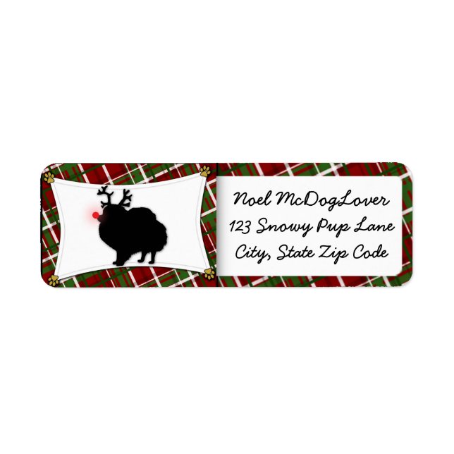 Pomeranian Christmas Label (Front)
