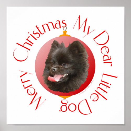 Pomeranian Christmas Poster