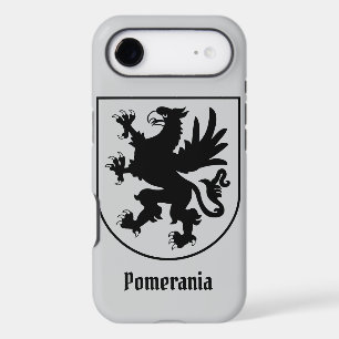 Pomeranian Coat of Arms Black and White Heraldic iPhone 17 Air Case
