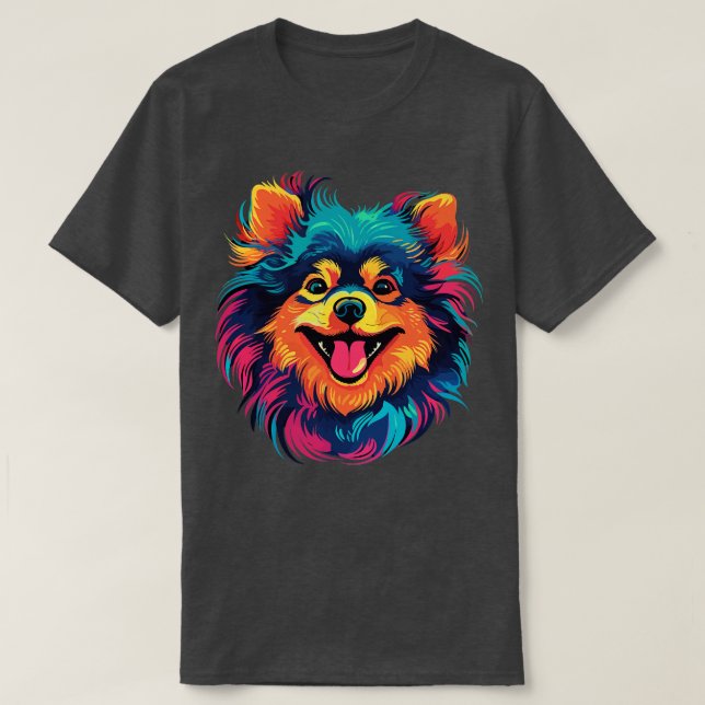 Pomeranian Coloring Book T-Shirt (Design Front)