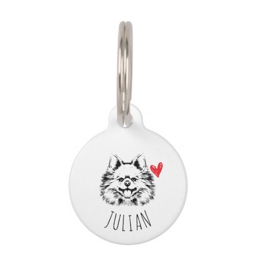 Pomeranian Custom Dog Pet ID Tag