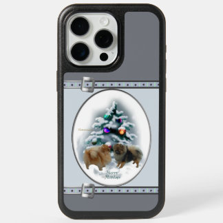 Pomeranian Cute Blue Christmas Holidays iPhone 15 Pro Max Case