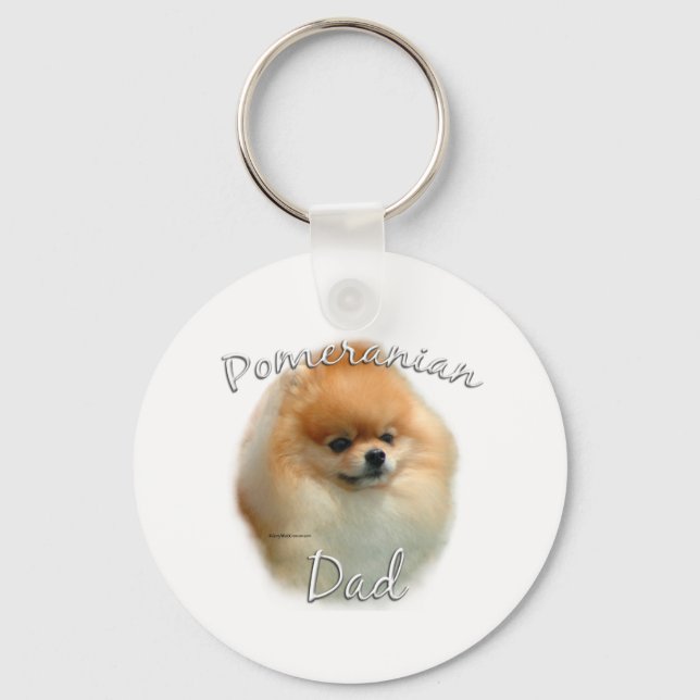 Pomeranian Dad 2 Keychain (Front)