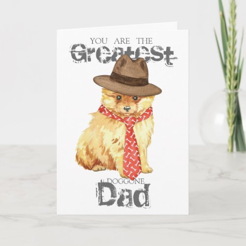 Pomeranian Dad Card