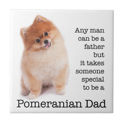 Pomeranian Dad Ceramic Tile