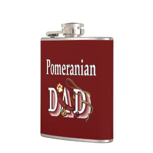 Pomeranian Dad Hip Flask