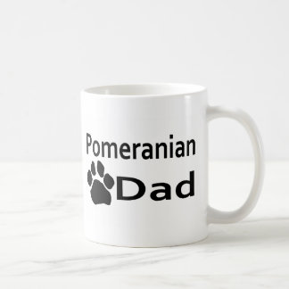 Pomeranian Dad Paw Print Coffee Cup Mug