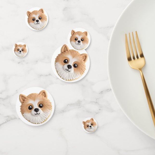 Pomeranian Dog 3D Inspired Confetti (Group)