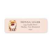 Pomeranian Dog Address Label (Front)