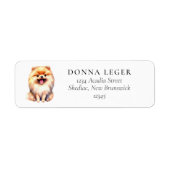Pomeranian Dog Address Label (Front)