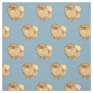 Pomeranian Dog Art Fabric