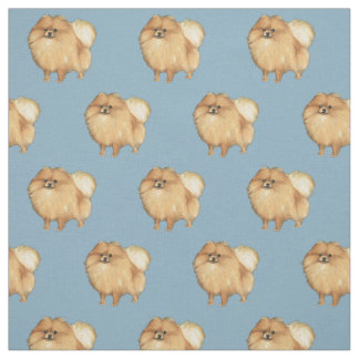 Pomeranian Dog Art Fabric
