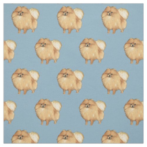 Pomeranian Dog Art Fabric
