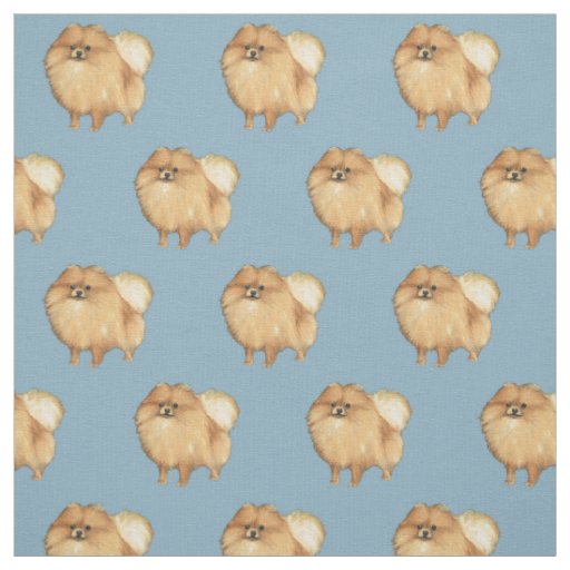 Pomeranian Dog Art Fabric