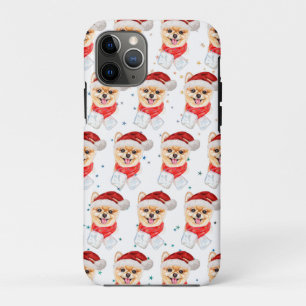 Pomeranian Dog Breed Christmas Stars iPhone 11 Pro Case