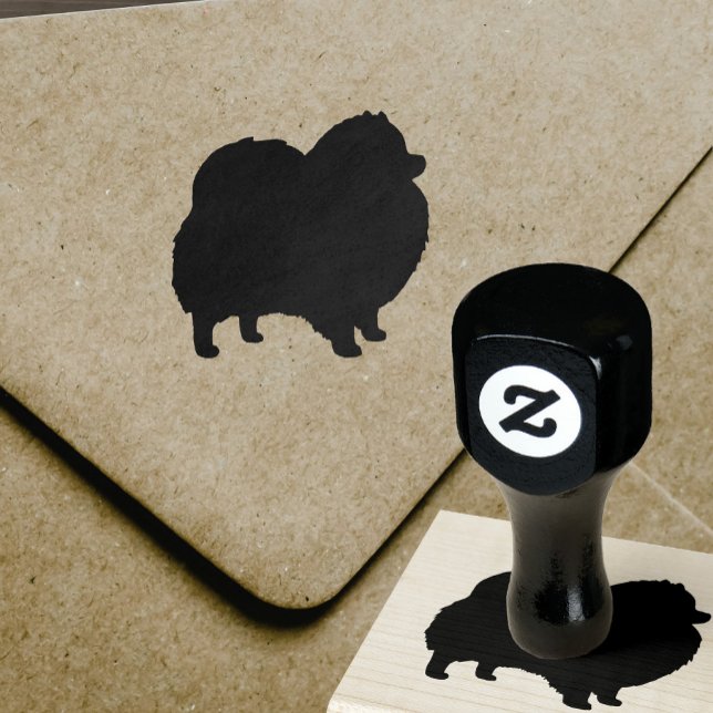 Pomeranian Dog Breed Silhouette Rubber Stamp (Creator Uploaded)