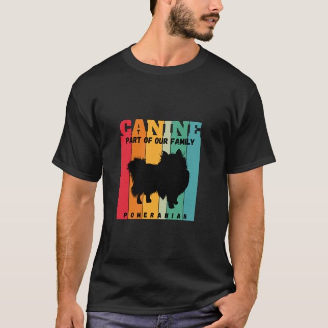 Pomeranian dog Canine Part of our family Long Slee T-Shirt (Front)