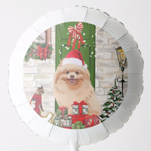 Pomeranian Dog Christmas Balloon