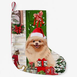 Pomeranian Dog Christmas Small Christmas Stocking