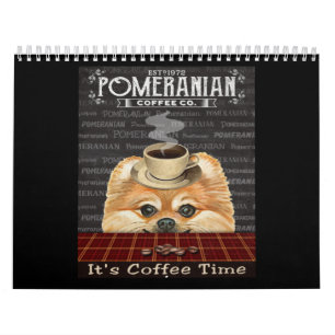 Pomeranian Dog Coffee Calendar