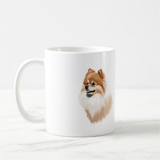 Pomeranian dog coffee mug